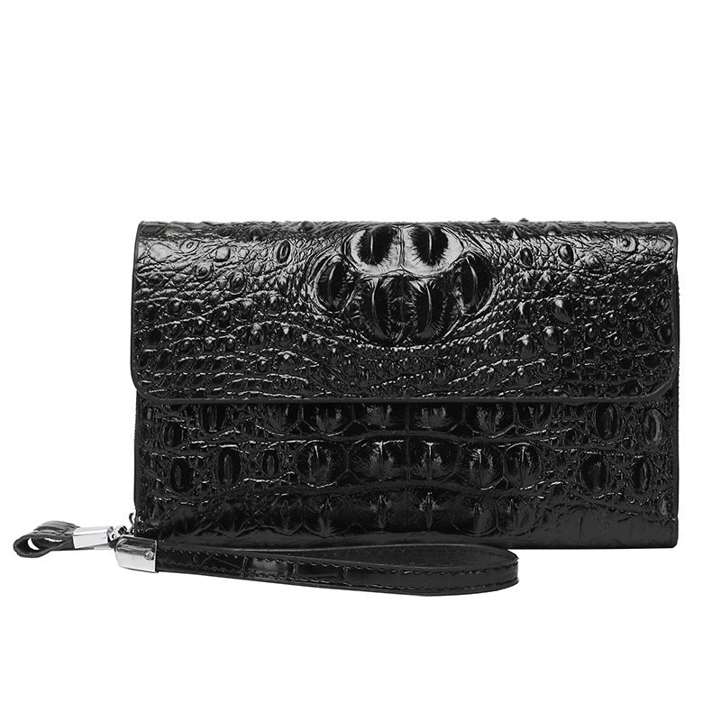Cassies “Croc Luxe” – Premium Herren-Clutch aus geprägtem Leder
