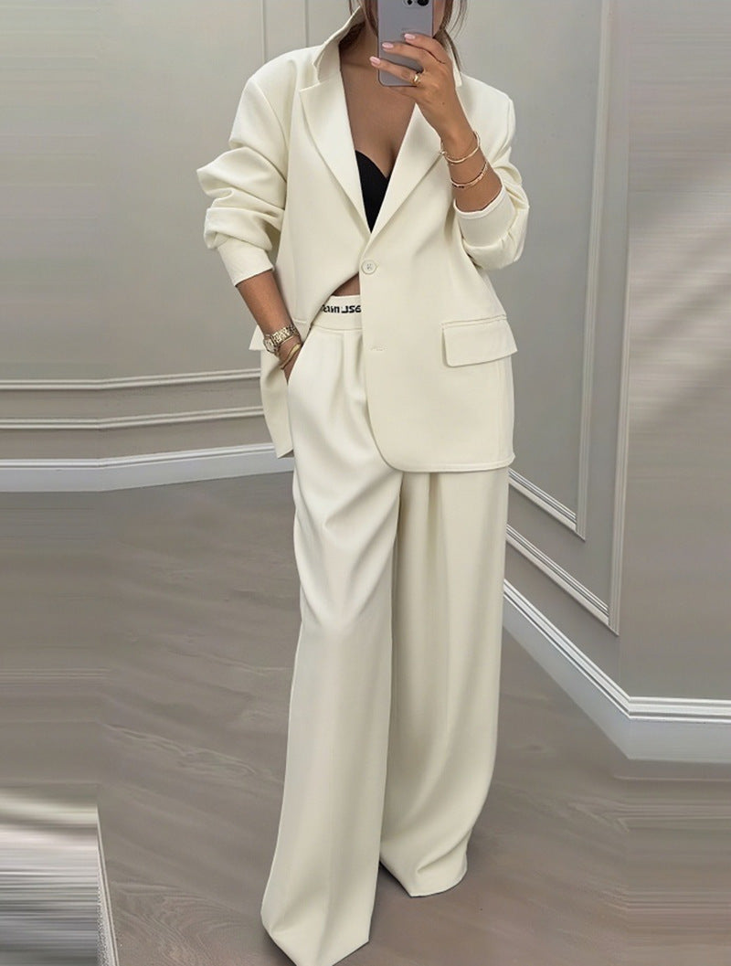 Cassies “Power Elegance” – Oversized Blazer & Wide-Leg Pants Set