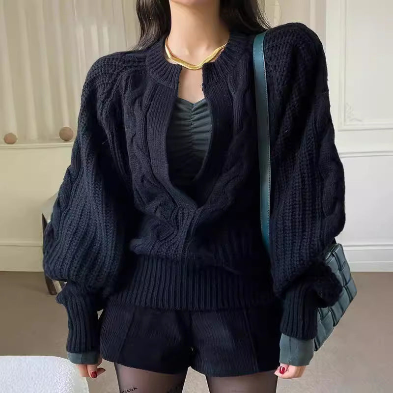 Cassies “CozyCharm” – Strickpullover mit Ballonärmeln