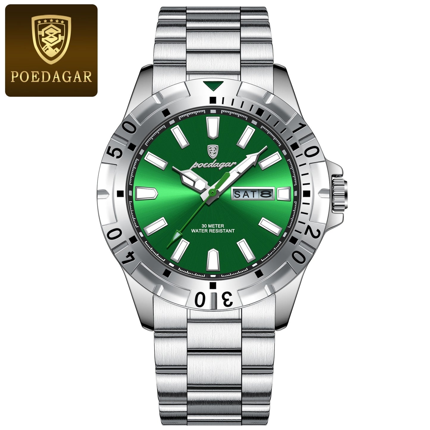 Cassies „Emerald Steel“ Herren-Armbanduhr