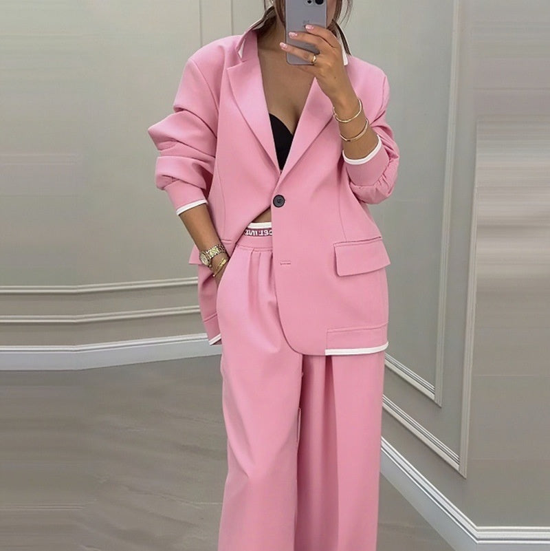 Cassies “Power Elegance” – Oversized Blazer & Wide-Leg Pants Set