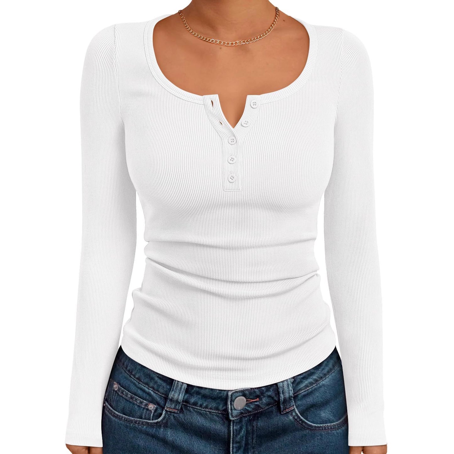 Cassies „Soft Rib“ – Langarmshirt mit Knopfleiste
