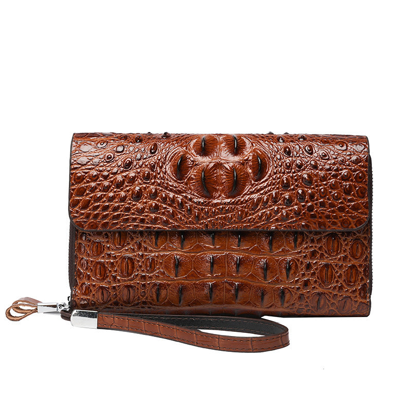 Cassies “Croc Luxe” – Premium Herren-Clutch aus geprägtem Leder