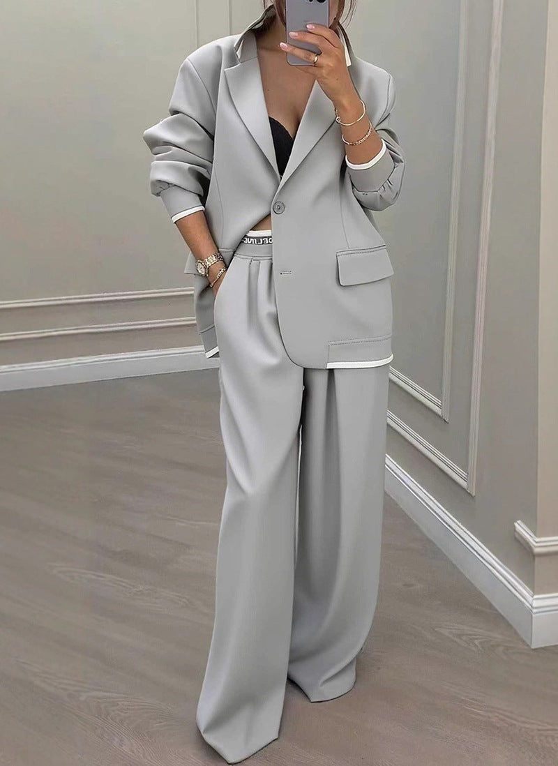 Cassies “Power Elegance” – Oversized Blazer & Wide-Leg Pants Set