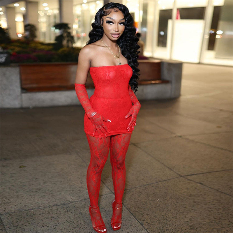 Cassies „Nightfall Lace Catsuit"