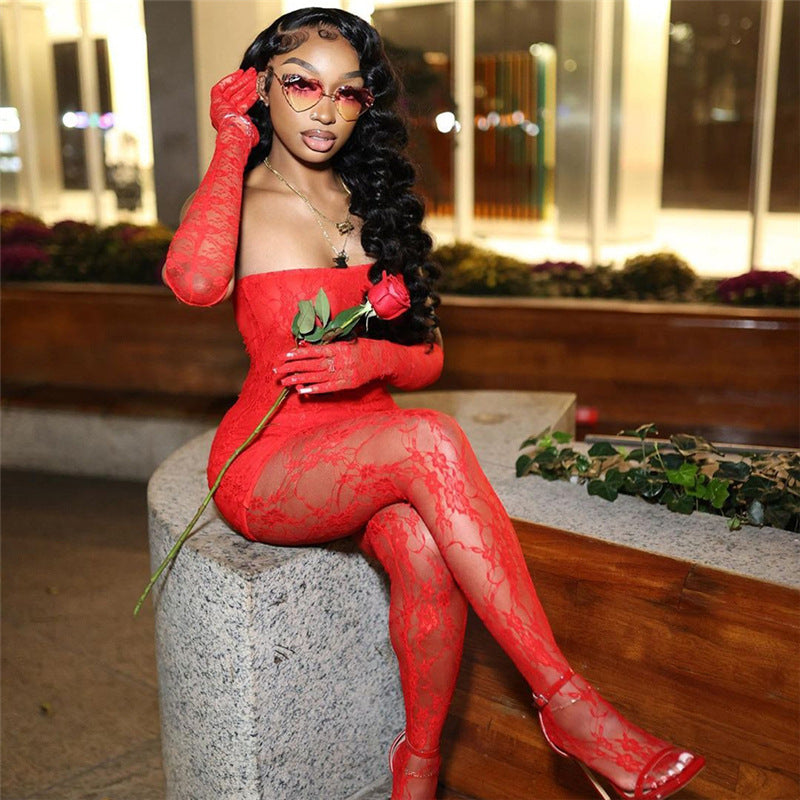 Cassies „Nightfall Lace Catsuit"