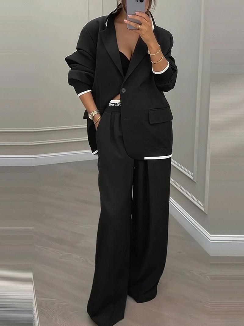 Cassies “Power Elegance” – Oversized Blazer & Wide-Leg Pants Set